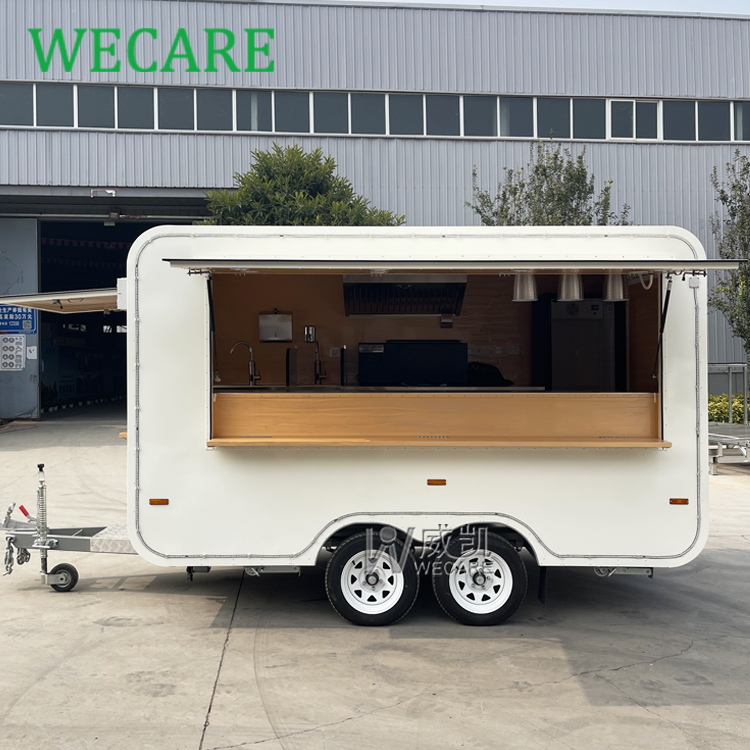 Coffee Tea Van - WECARE Retro White Coffee Shop Van