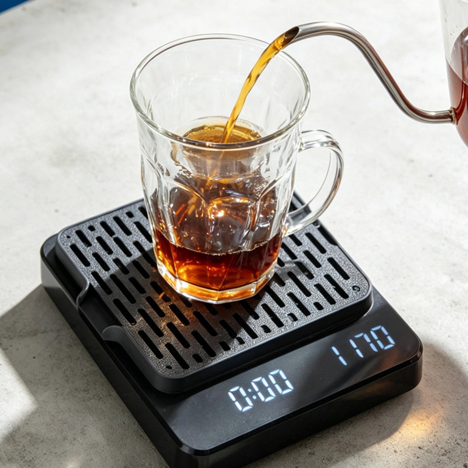 Coffee Bean Scale - Scale Auto-Draining Tray Digital Espresso Scale