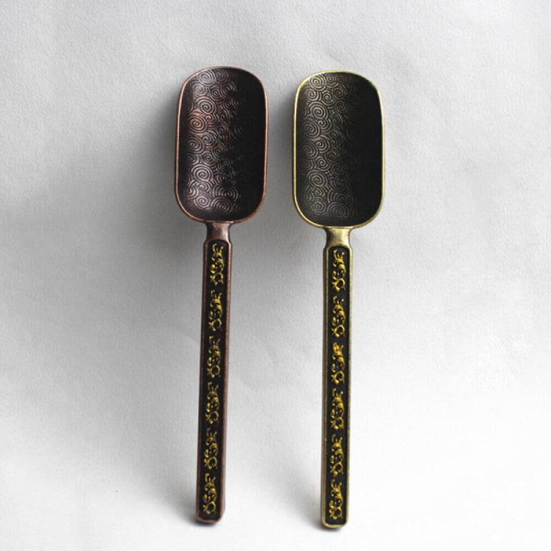 Coffee Tea Leaf - Metal Measuring Shovel Spoon Vintage Loose