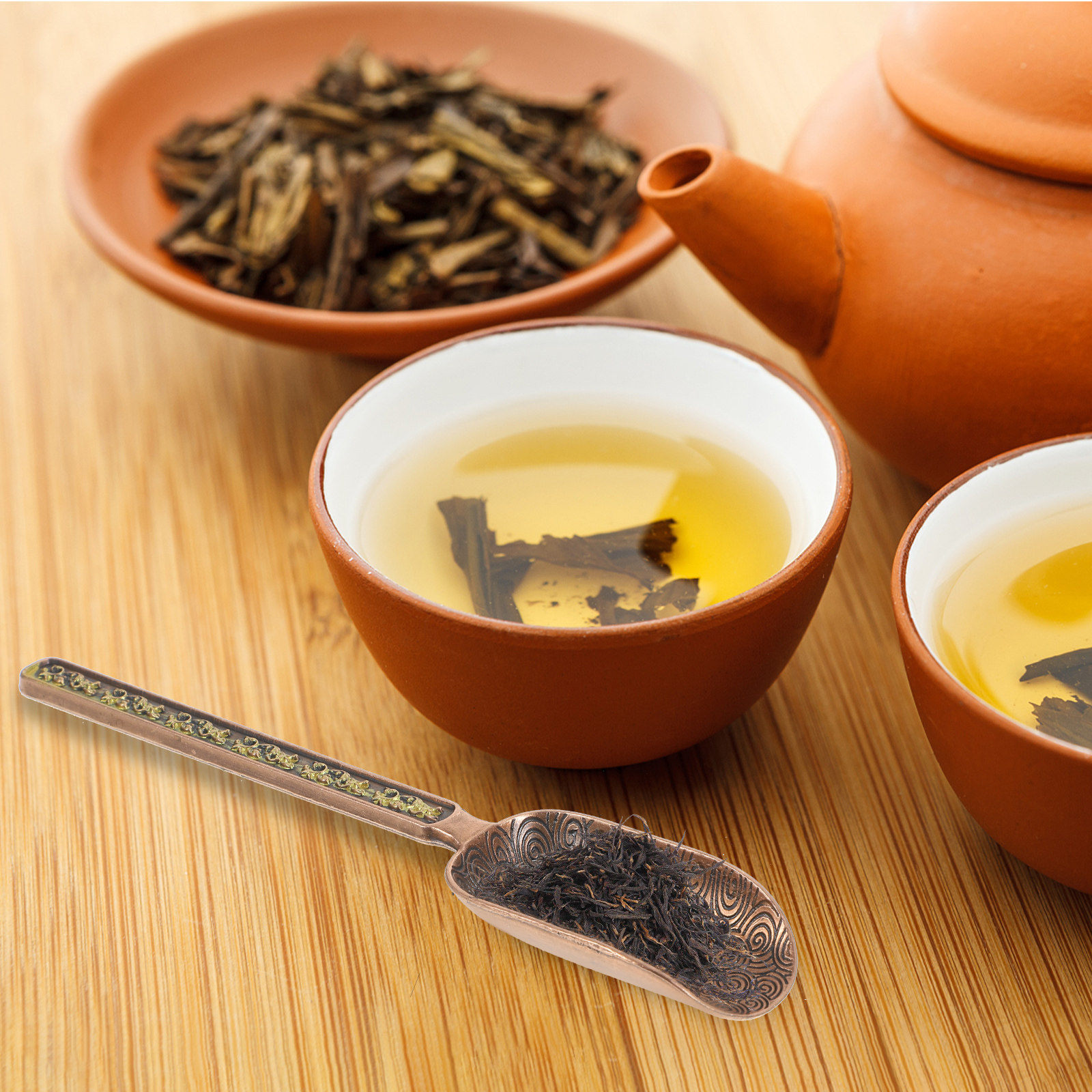 Copper Zinc Retro Style Tea Sc - Coffee Tea Leaf 评论和价格