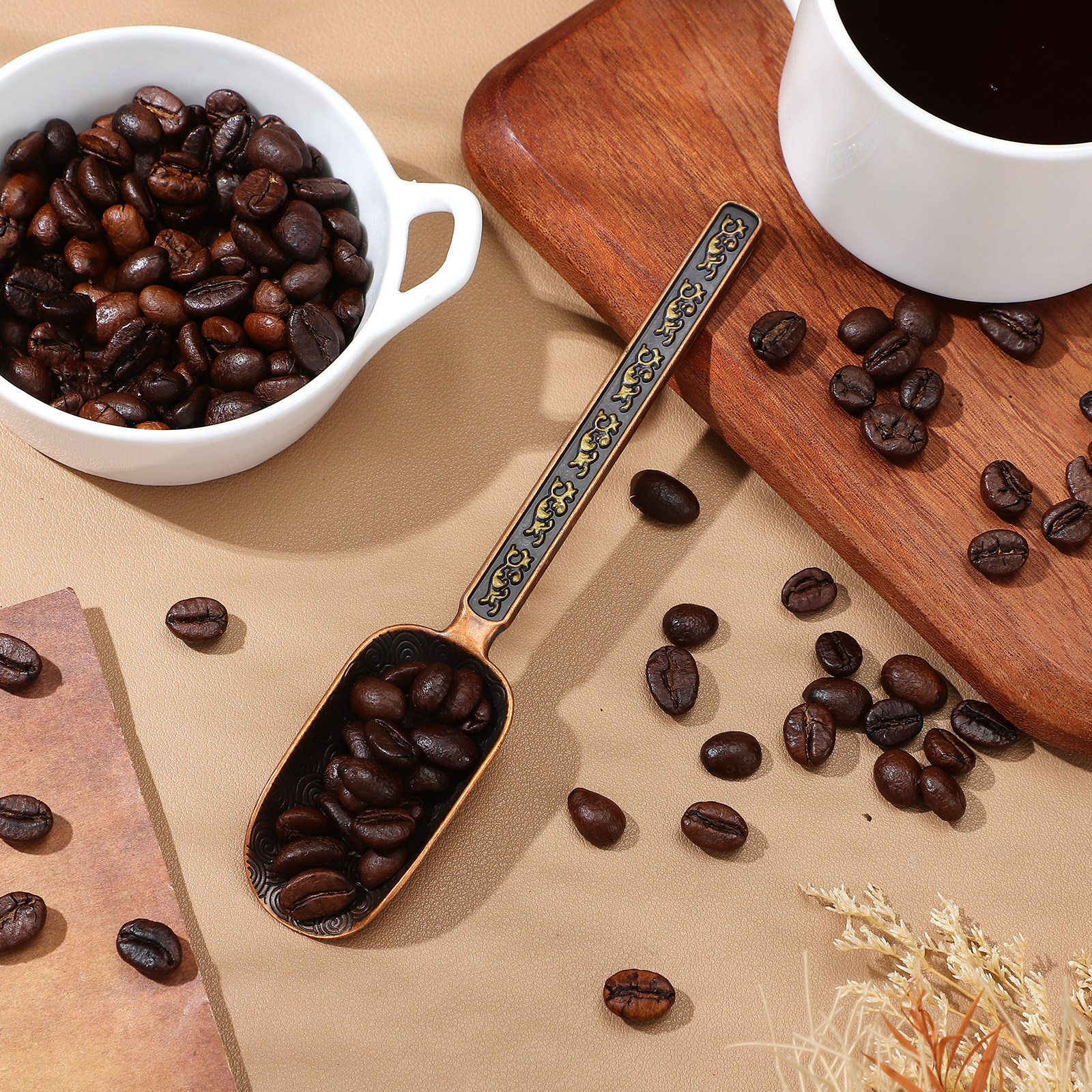 Copper Zinc Retro Style Tea Sc - Coffee Tea Leaf 评论和价格