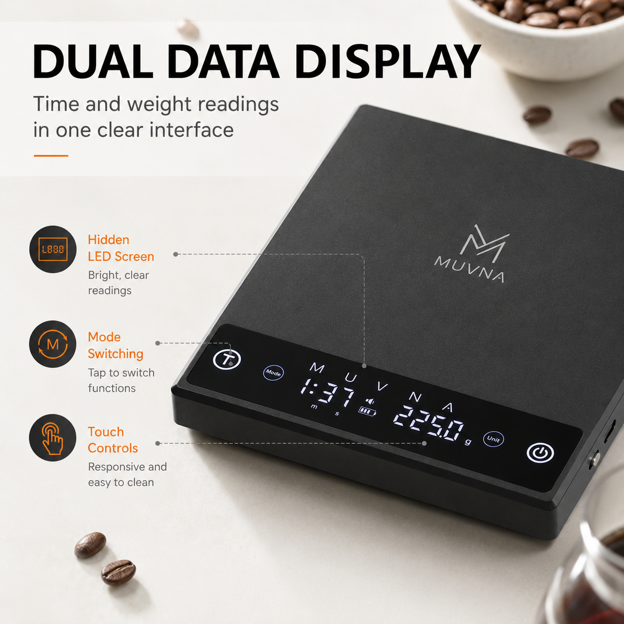 MUVNA Coffee Scale Espresso Sc - Coffee Bean Scale 评论和价格