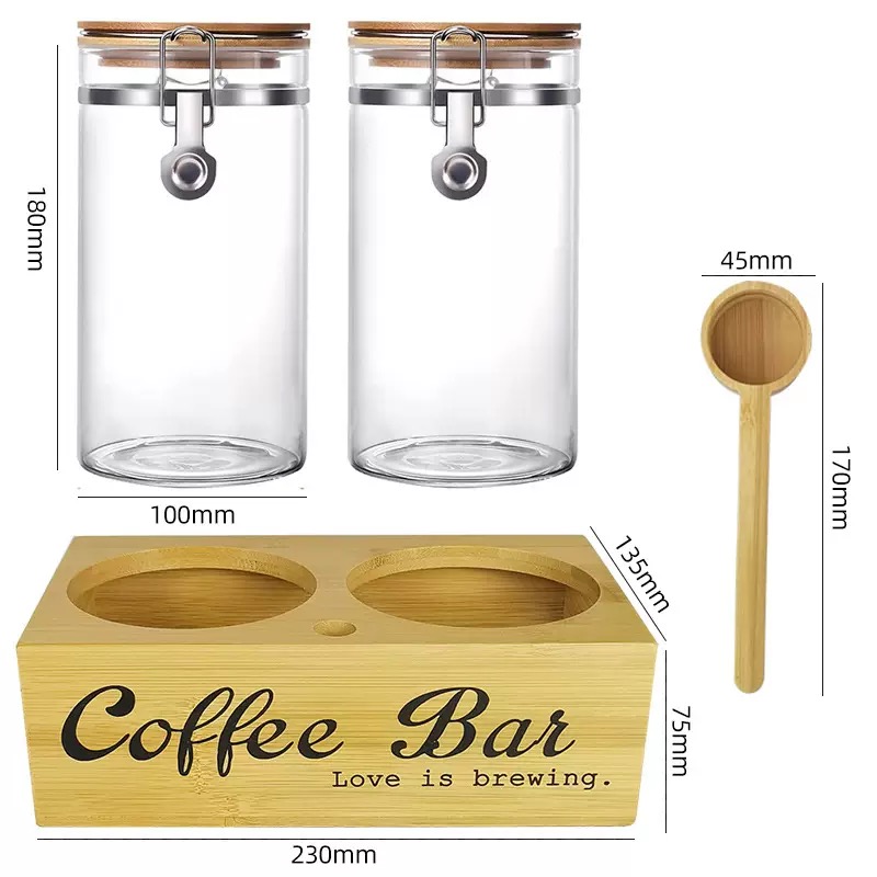 Coffee Storage Jars 2 Pack wit - Coffee Tea And Bean 评论和价格