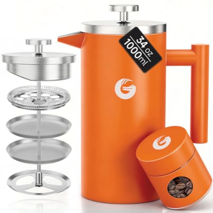 French Press Coffee Maker 34oz - Coffee Plus Tea 评论和价格