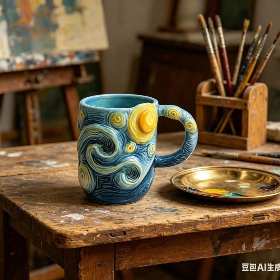 Starry Night 3D Coffee Mug,Art - Coffee Tea Van 评论和价格