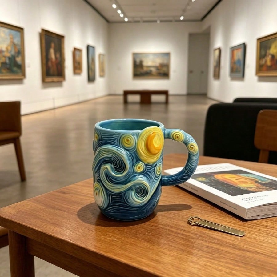 Starry Night 3D Coffee Mug,Art - Coffee Tea Van 评论和价格