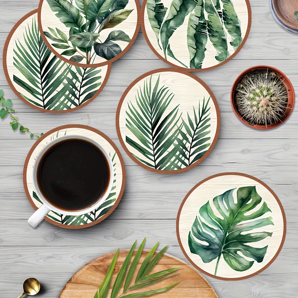 2D Flat 5pcs Tropical Plant gr - Coffee Tea Leaf 评论和价格