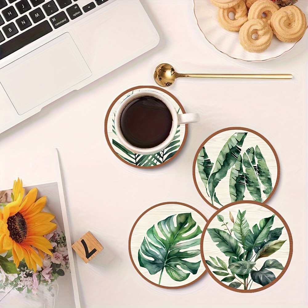 2D Flat 5pcs Tropical Plant gr - Coffee Tea Leaf 评论和价格