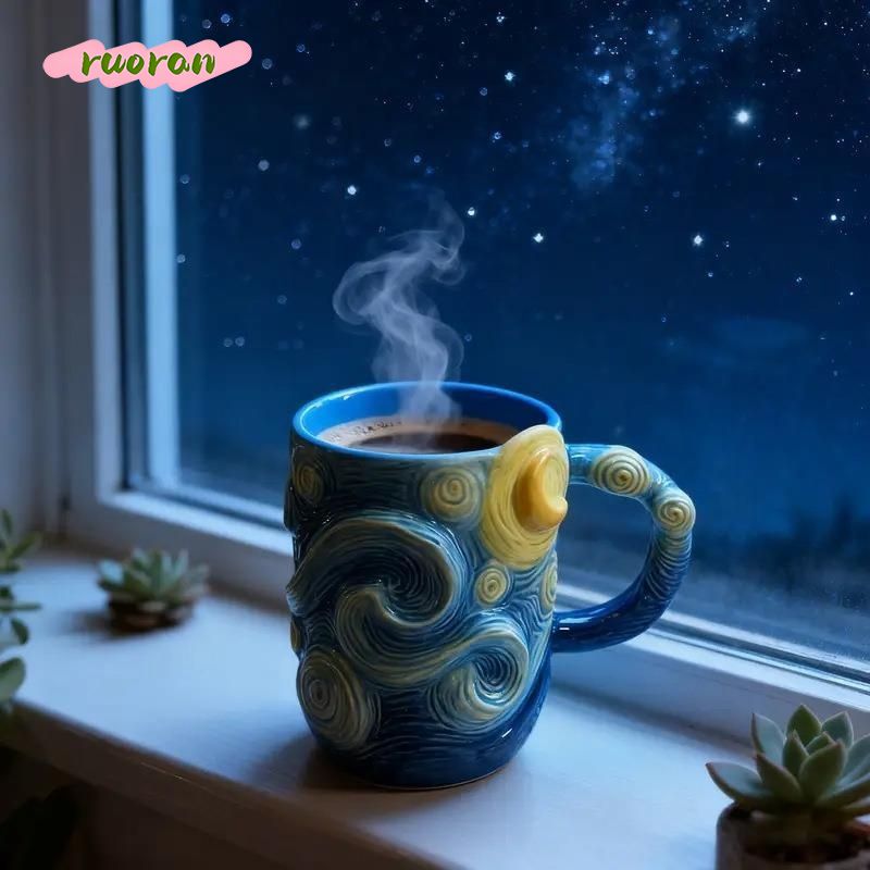 Van Gogh Starry Night Mug Crea - Coffee Tea Van 评论和价格