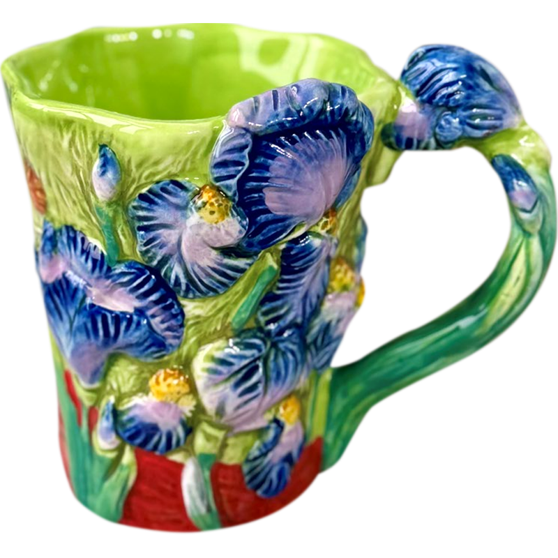 Creative Blue Floral Ceramic C - Coffee Tea Van 评论和价格