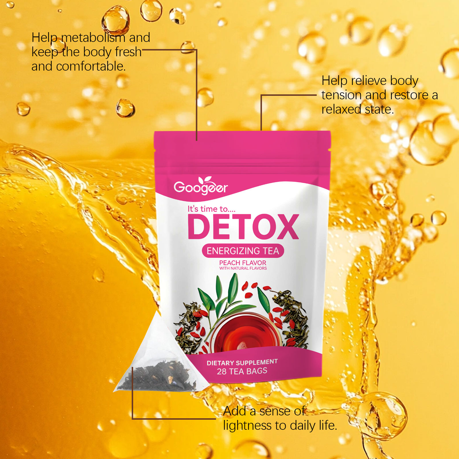 Googeer 28pcs Herbal Detox Tea - Coffee Tea For Weight Loss 评论和价格